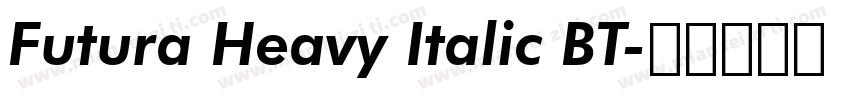 Futura Heavy Italic BT字体转换